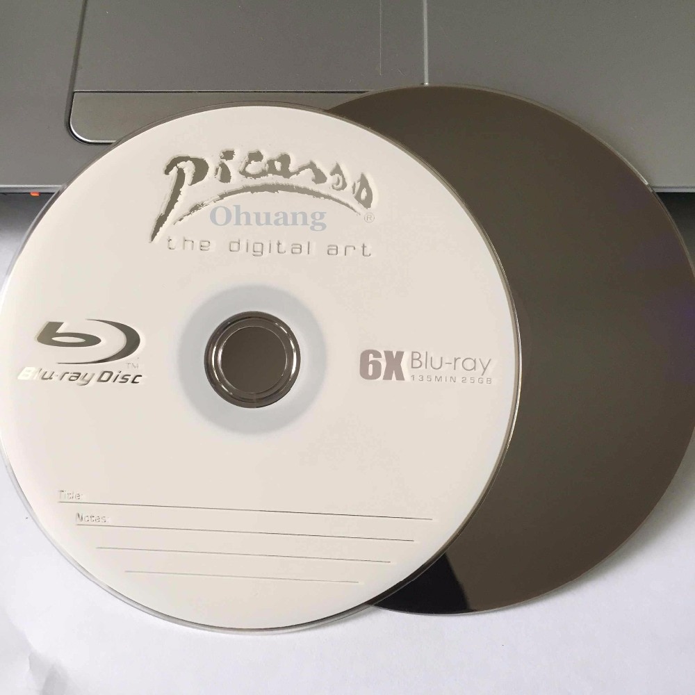 Discos A + Picasso de 25 discos, 6x25GB, impreso en blanco, blu-ray, BD-R,