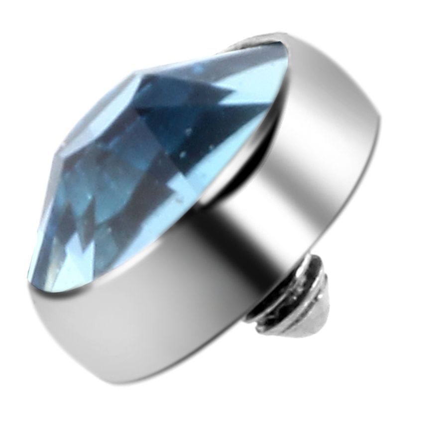 1 pieza G23 Piercing de titanio Micro Dermal CZ gema Micro ancla dérmica cristal Top Piercings dérmicos Piercing de superficie 14G joyería del cuerpo: Zinc negro plateado