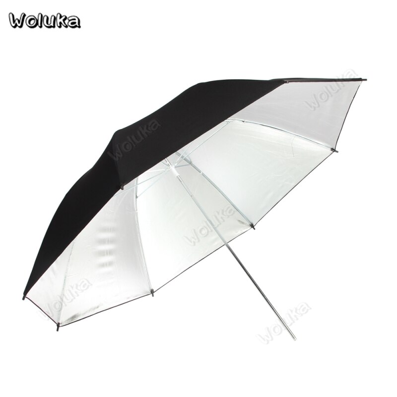 Sort sølv reflekterende paraply flash 100cm parapluie foto paraply fotografering umberella studieudstyr 40 tommer  cd50 t10