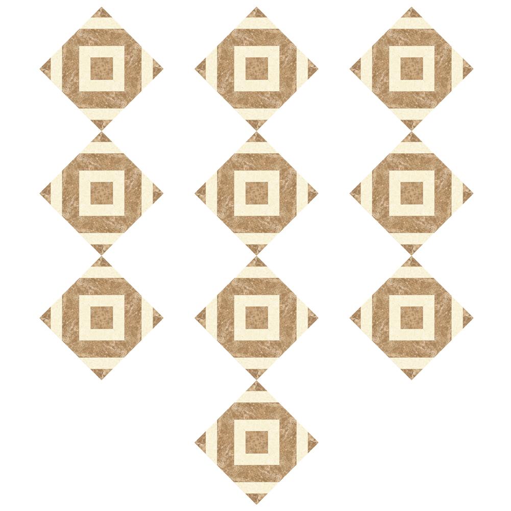 10 stuks vloertegels diagonaal muurstickers vierkant vintage patroon badkamer muurschildering huishoudelijke bureau kledingkast decoratie