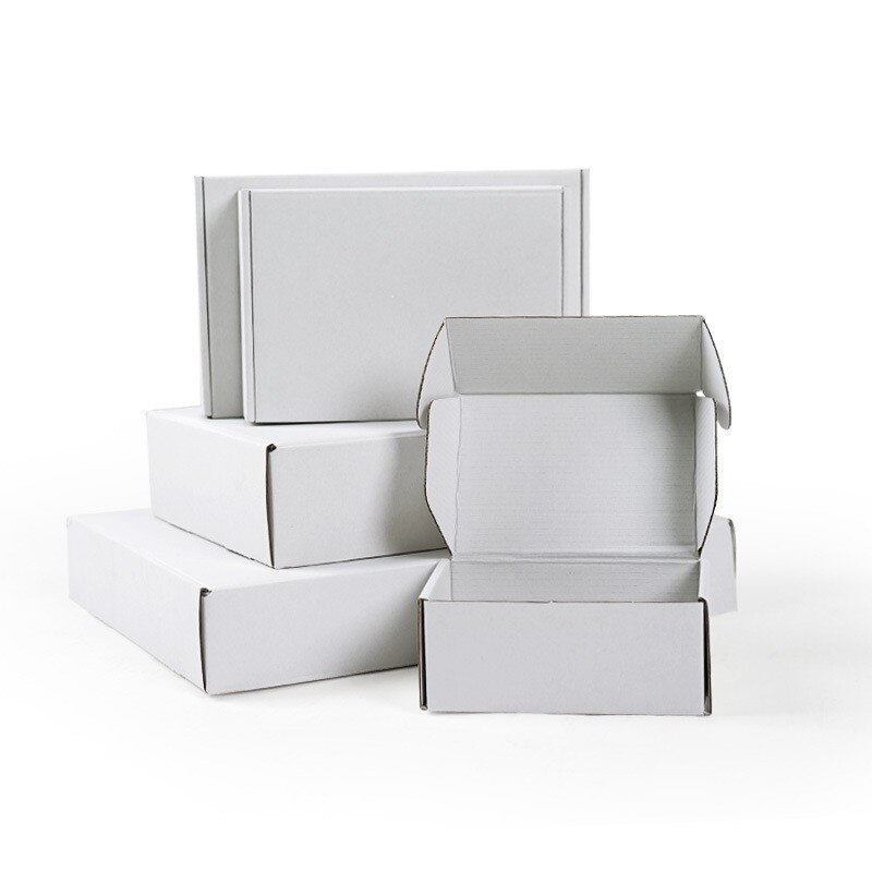 10pcs/lot White Corrugated Box Aircraft Carton Packing Box Postal Express Package Box for Business