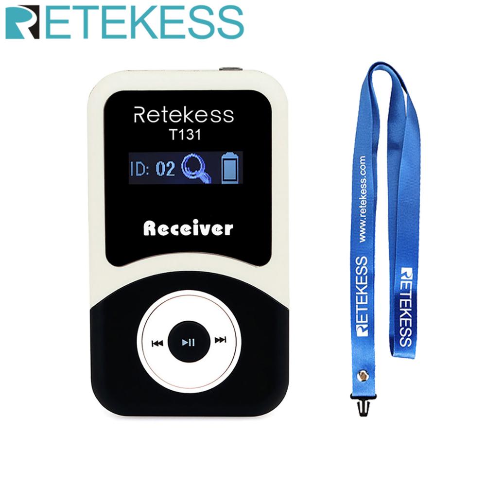 Retekess T131 Wireless Receiver for Tour Guide system Simultaneous Translation Interpretation Teaching System Meeting Church