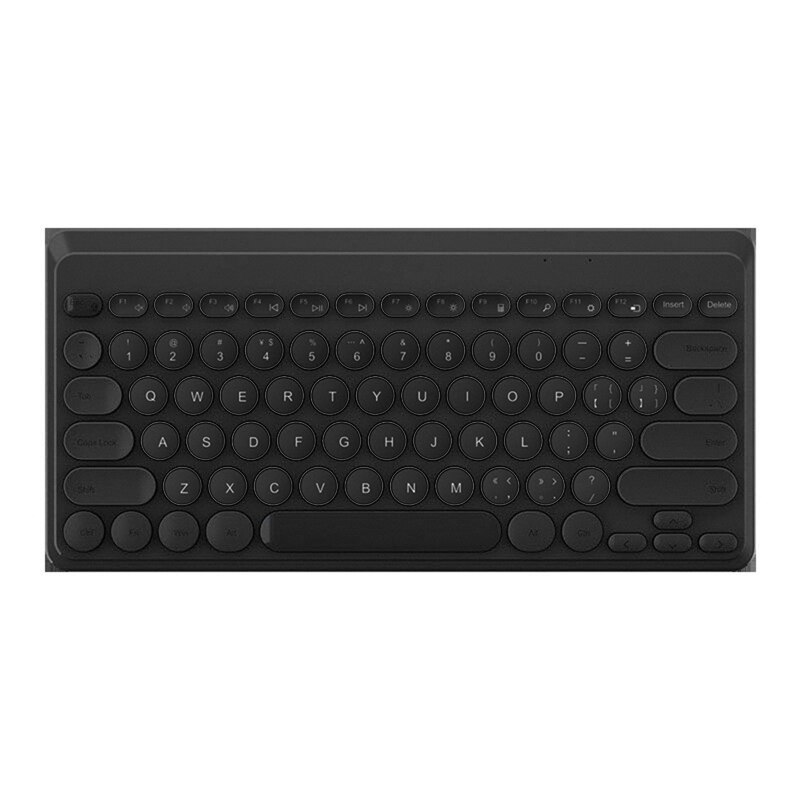 Wireless Keyboard Mini Ronde Knop Gaming Toetsenbord Voor Macbook -Lenovo Dell -Asus Laptop-Ipad Tablet Computer Toetsenbord: Black