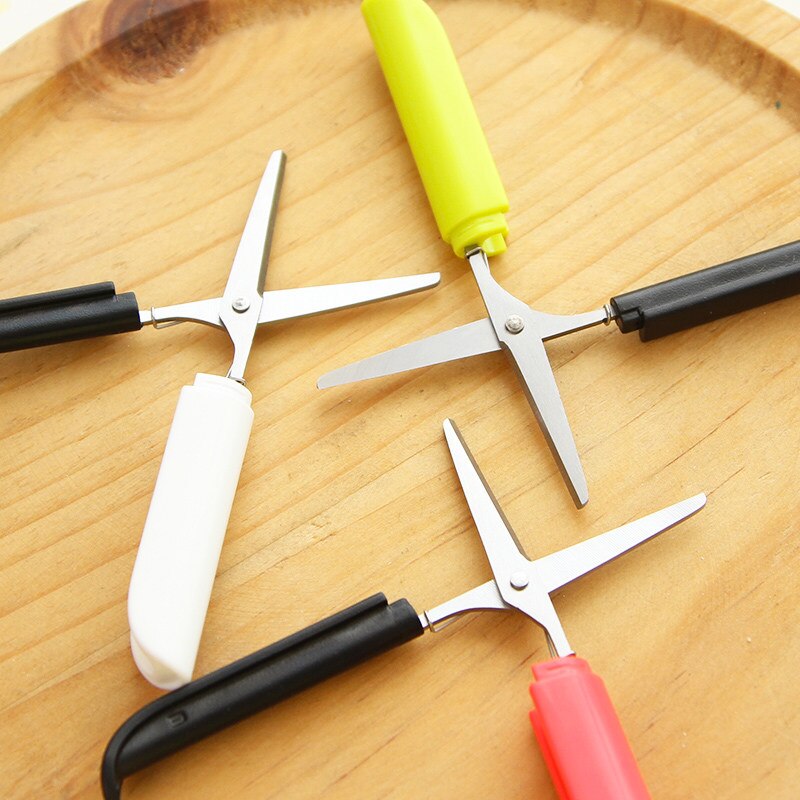 1pcs Candy Hidden Pen Student Safe Scissors Paper Cutting Art Office School Supply Craft Supplies Scissors