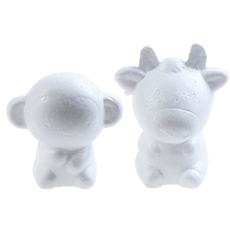 12cm Zodiac Signs Rat Kids Craft Toys Foam Animals Modeling Polystyrene Styrofoam Doll DIY Modeling Polystyrene Styrofoam
