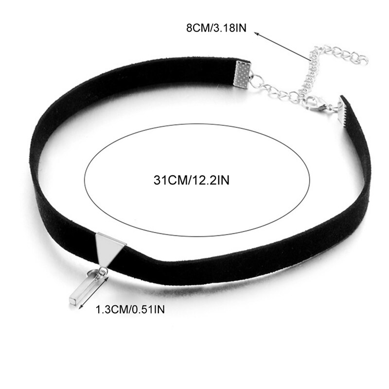 Women Choker Necklace Faux Leather Alloy Choker Chain Choker Collar Women's Neck Chain Retro Clavicle Choker