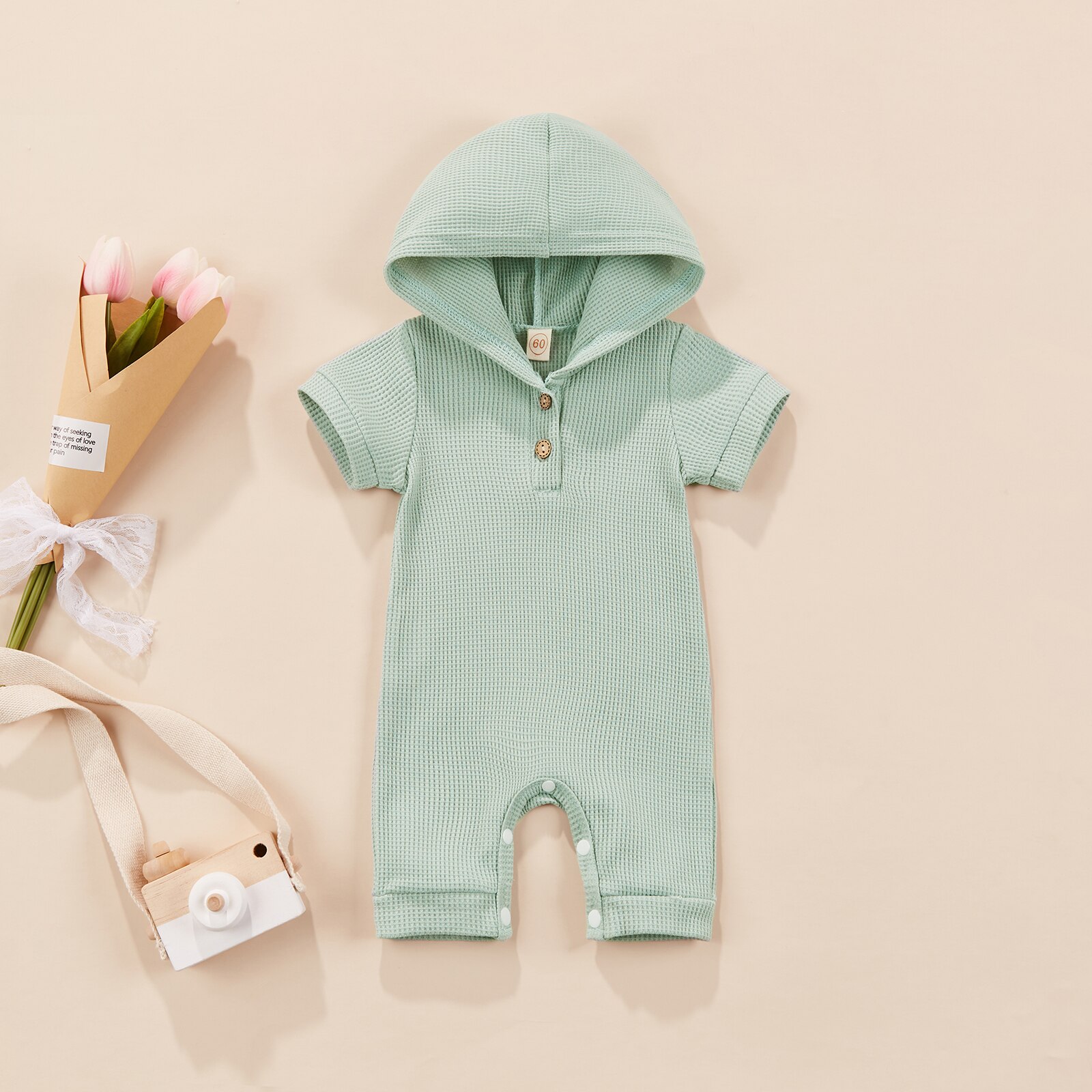 Baby 0-24m neugeborenen-Baby-Overall, kurzärmelig, mit kapuze, sommerkleidung für kleinkinder, jungen, kostümich  d01