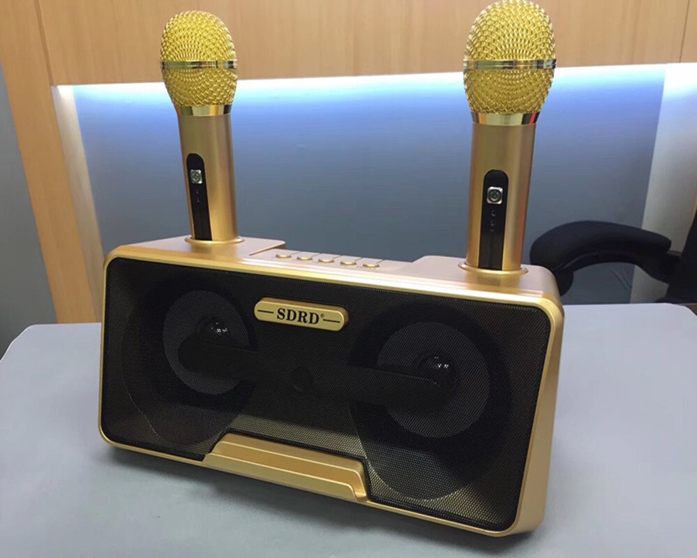 Sd301 Draadloze Blutooth Microfoon Thuis Ktv Outdoor Draagbare Subwoofer Mobiele Telefoon Bluetooth Audio Karaoke Speaker