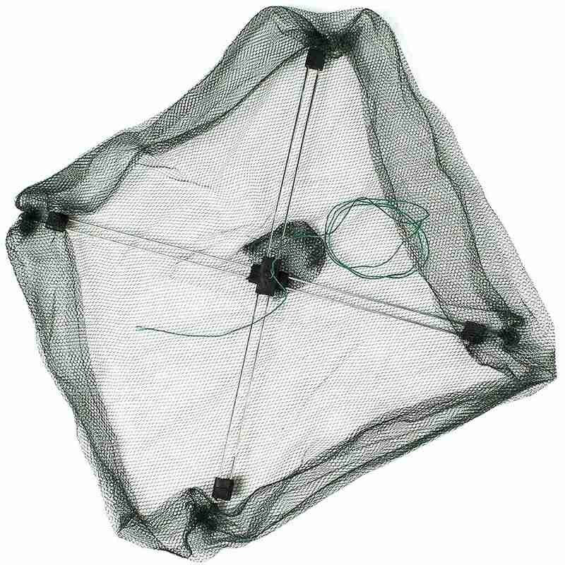 Fishing Net Foldable Folding Mesh Nylon Fishing Net Baits Trap Cast Dip Crab Shrimp Nets Automatic Trap Outdoor Fishnet