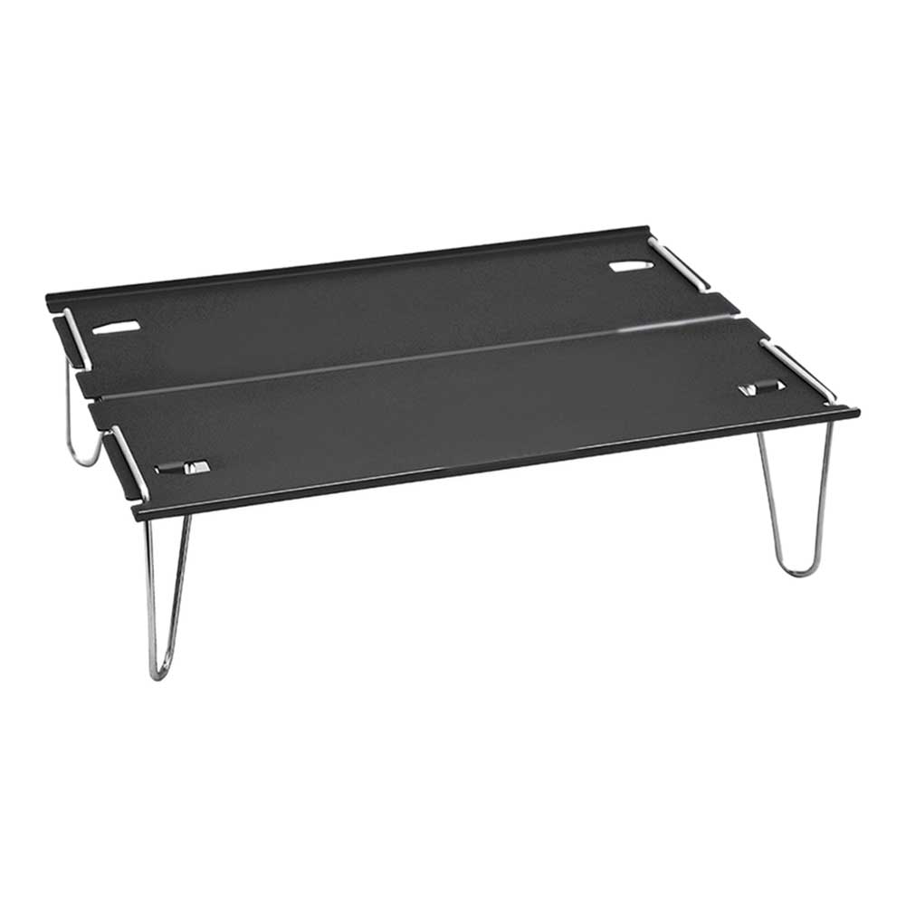 Cooking Picnic Festival Folding Table Multifunction Aluminum Alloy Waterproof Ultralight Mini Portable Outdoor Camping Beach BBQ: Black