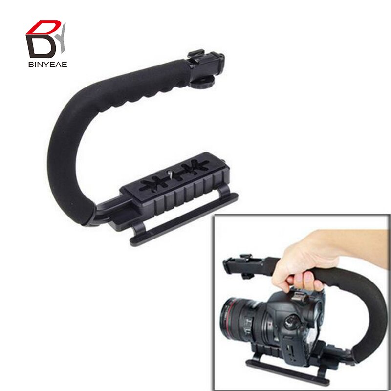 Poignée accessoires de photographie caméscope vidéo stabilisant pour la plupart des appareils photo u-grip Triple monture de chaussure Action vidéo DSLR poignée d'appareil photo