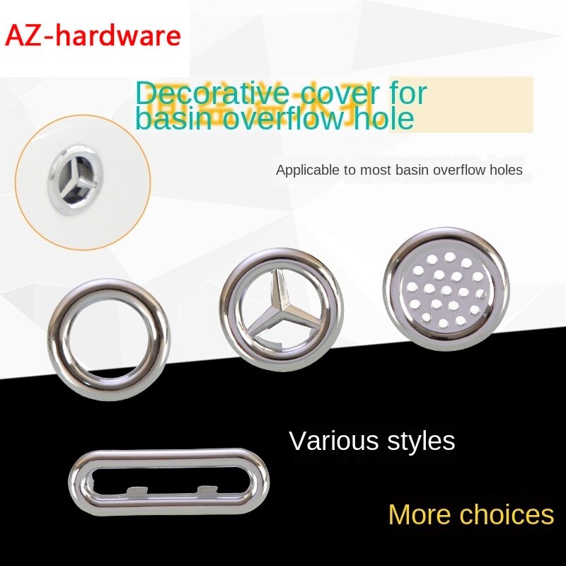 Ceramic basin overflow decorative cover wash face basin basin full of water overflow hole cover plug plug accessories