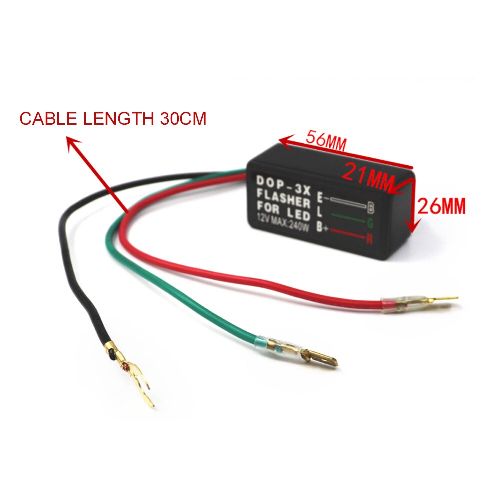 LED Flasher Relay 12V 3 Pin Frequency Relay Indicator Light Universal Motorcycle Turn Signal Blinker Relay for Motorcycle ATV