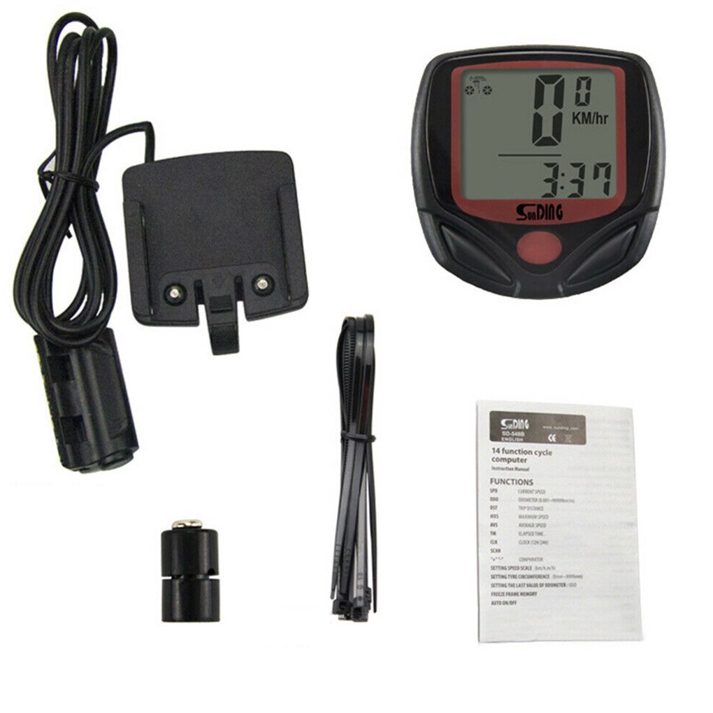 Bike Computer Digital LCD Display Cycling Computer Waterproof MTB Bike Speedometer Odometer