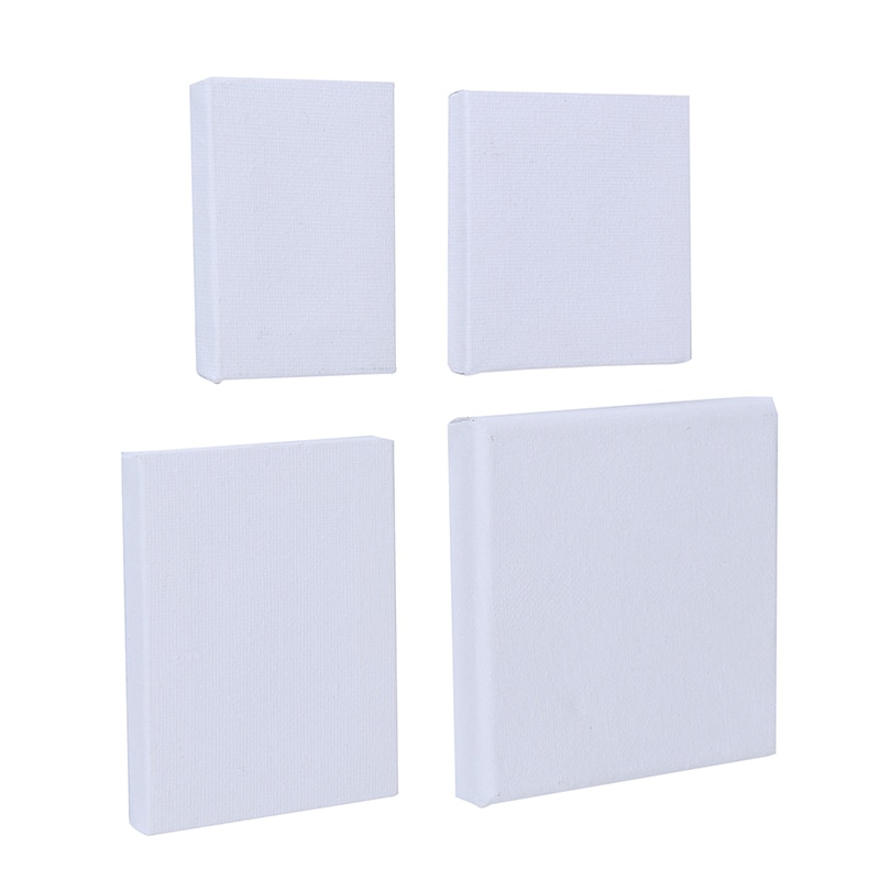 Lot De 5 Mini Toiles Pour Peinture - 7x7 Cm - Châssis Entoilé Coton/bois - Pour Acrylique, Huile, Pratique Artistique
