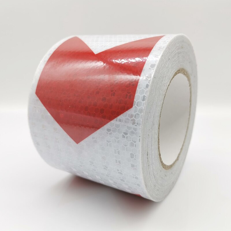 Cinta adhesiva de advertencia de seguridad, Material reflectante de 10cm de ancho, película reflectante para seguridad de camiones