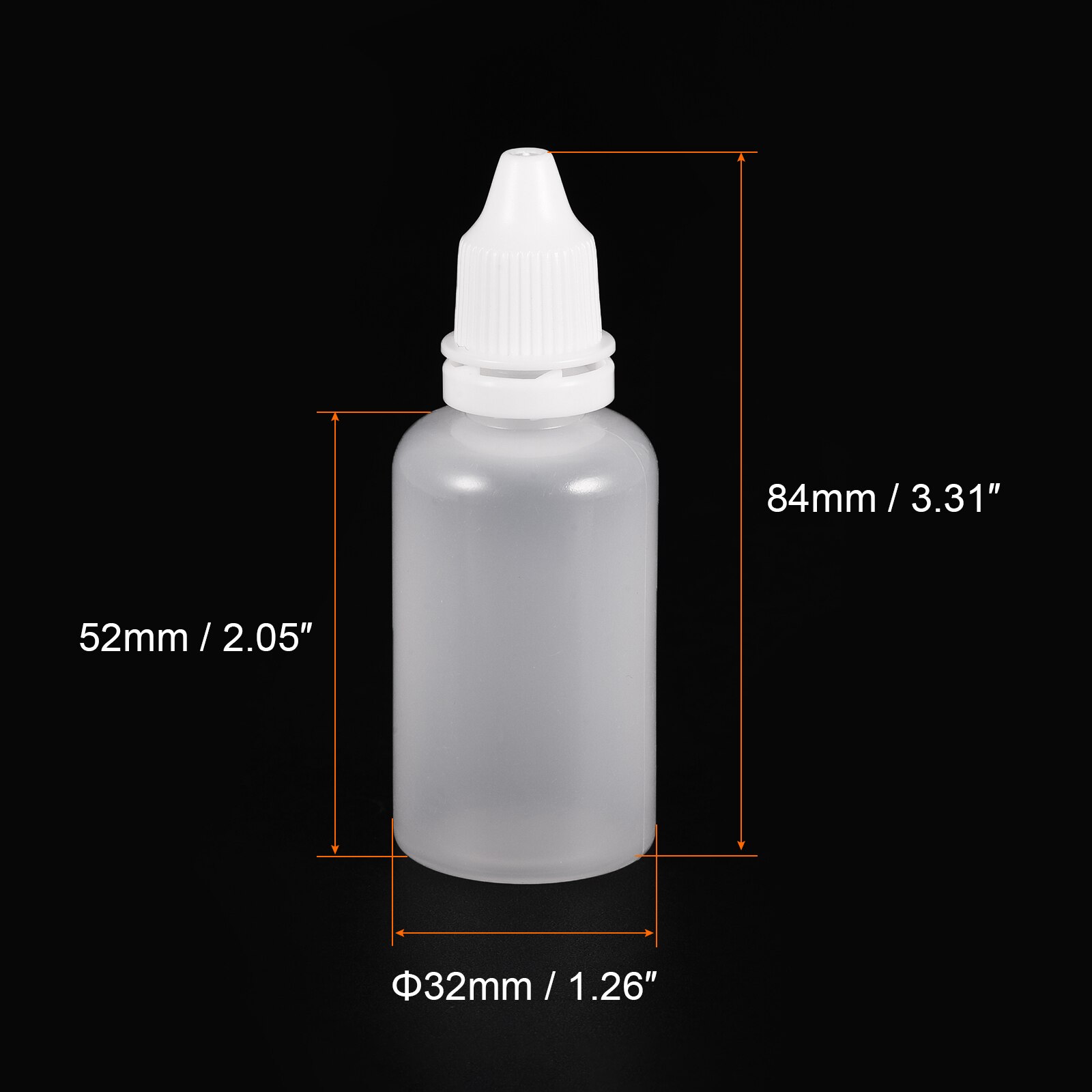 Uxcell – bouteilles compte-gouttes vides en plastique, conteneurs compressibles, bouchon blanc de 30ml pour la réparation, le nettoyage, l'artisanat, les liquides, 12 pièces