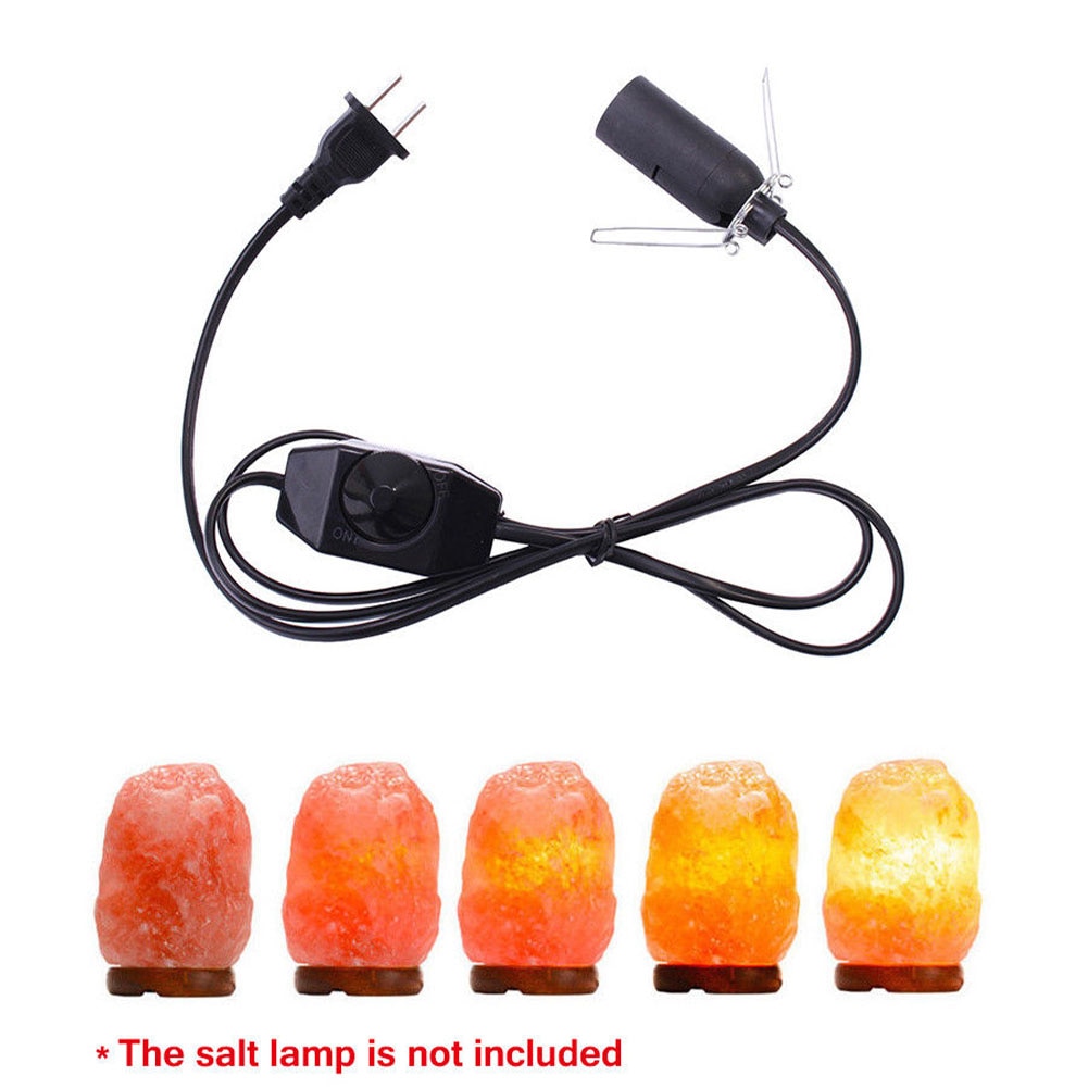Black Dimmer Power Cable Switch Stable Electric Accessories PVC Salt Lamp Control Home E14 Socket Power Replacement