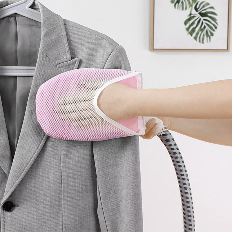 Håndholdt mini strygejern ærme strygebræt holder varmebestandig handske til tøj tøj damper bærbar strygehandske