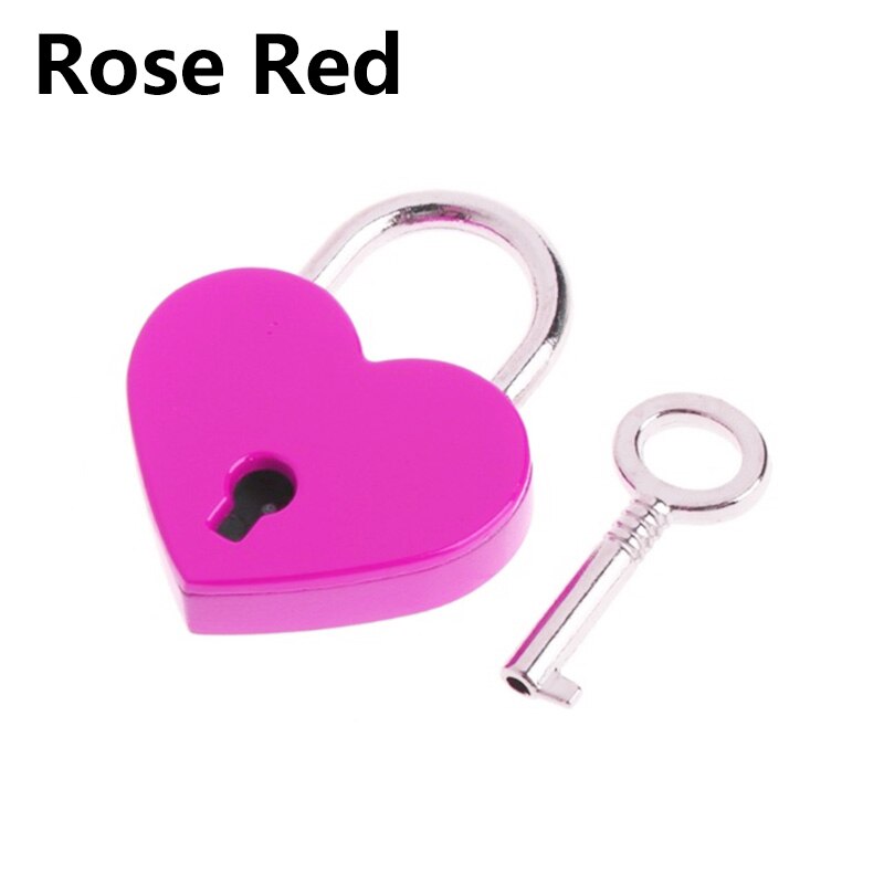 3 Pcs Small Metal Heart Shaped Padlock Mini Lock With Key For Jewelry Storage Box Diary Book,Pink In | Whizz Keyed Padlocks - Foto 10