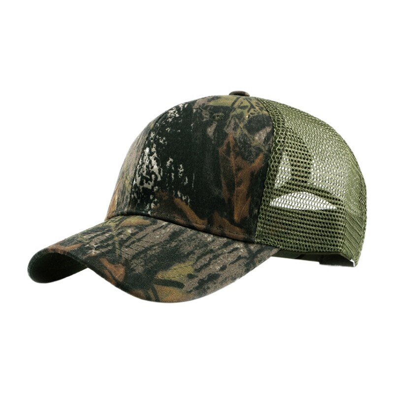 Outdoor sports cap camouflage duck tongue net cap breathable refreshing mountaineering running tennis baseball cap: A4