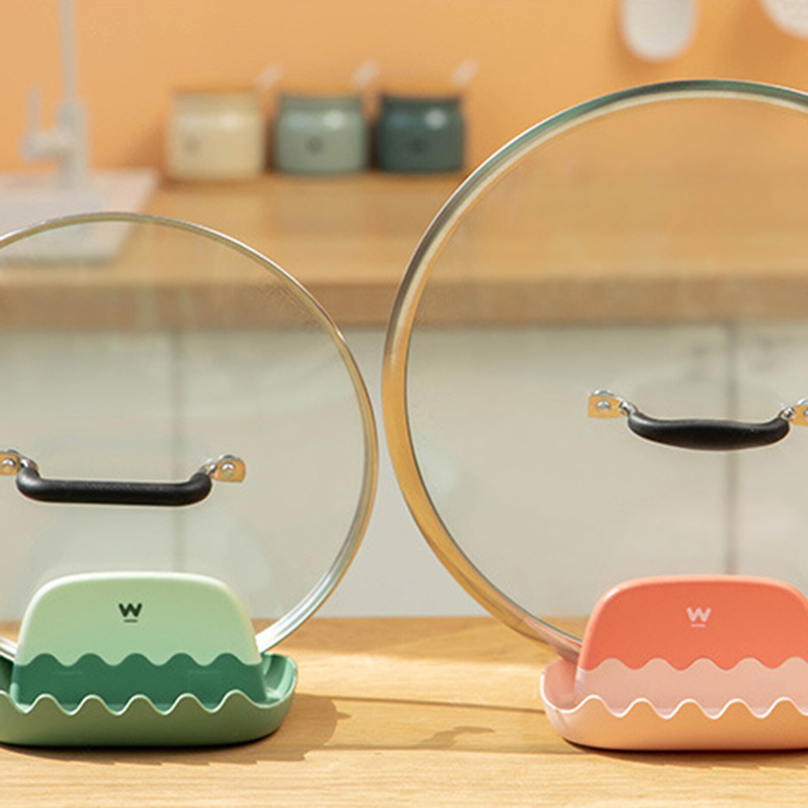 Sales! Spatel Rack Ontluikende Vorm Multifunctionele Pp Keuken Gebruiksvoorwerp Opslag Houder Voor Deksel Storaging