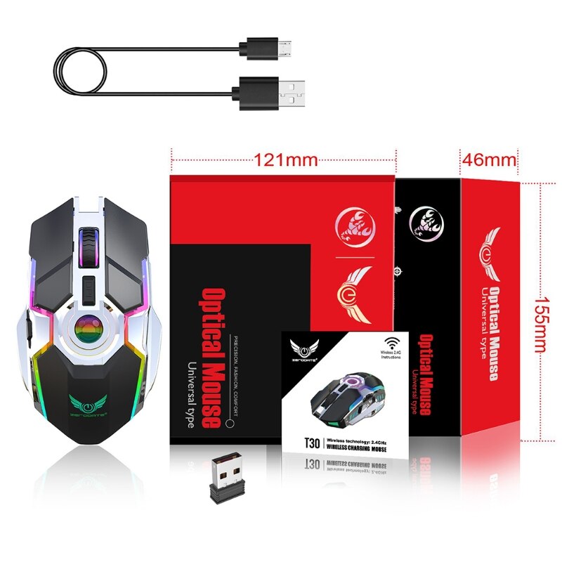 Gaming Mouse Wireless Computer Parts Electronic Sports Game Mice Ergonmic Suitable for Students Friends Playing Games