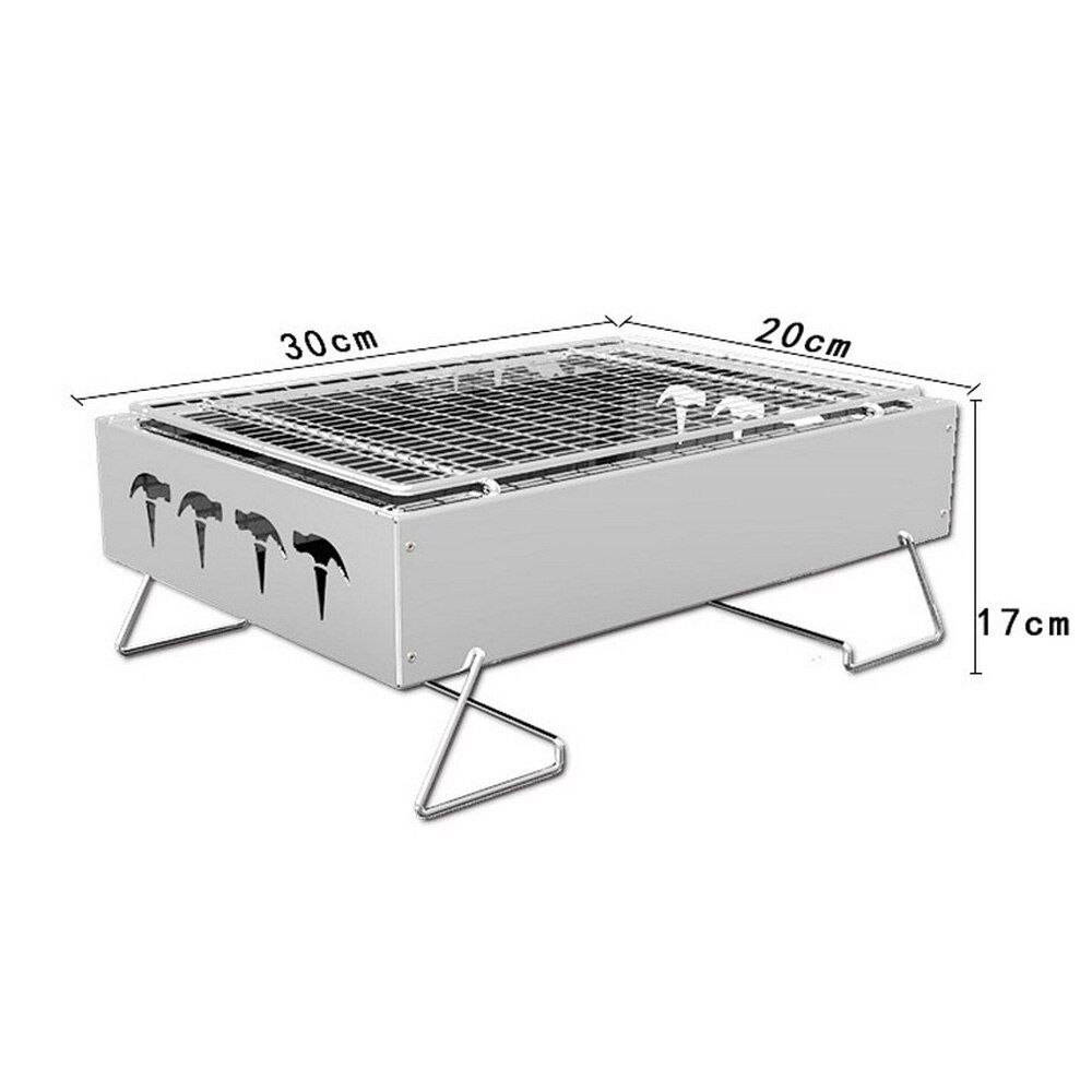 dauerhaft Edelstahl Mini Grill Klapp Grill Grill Küche Zubehör draussen Lager Picknick Werkzeug mit EINEM Tragbaren Rucksack: Ursprünglich Titel