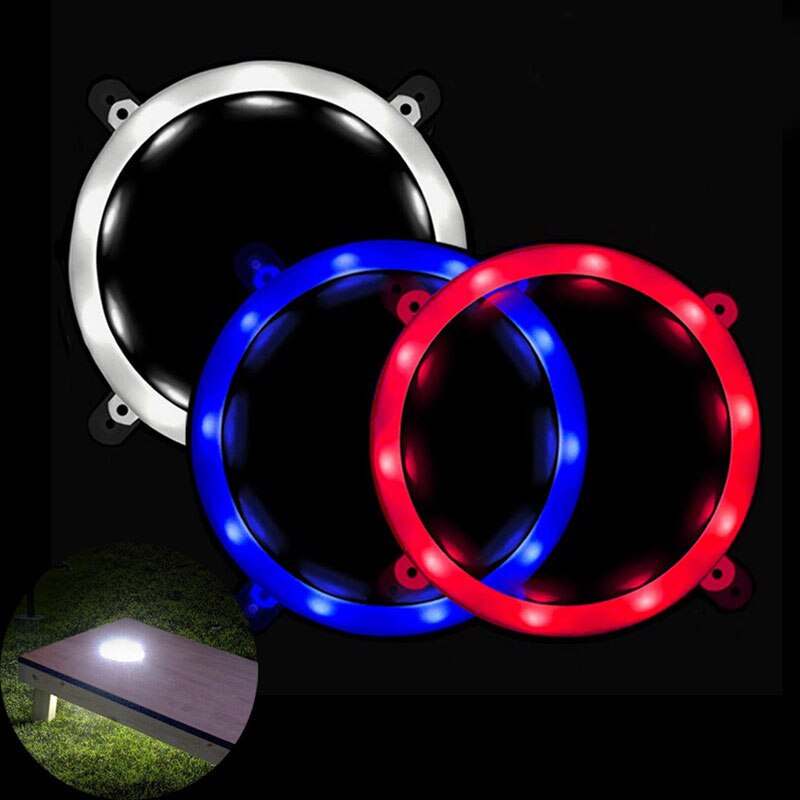 Cornhole board led nattlys corn hole bean bag toss game lyssett utendørs gårdsplass dtt 88