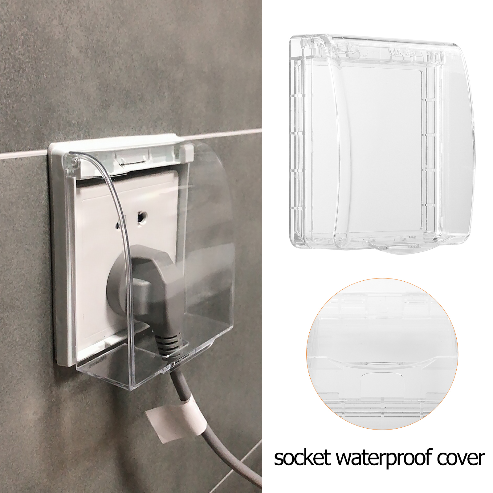 2pcs Socket Covers Socket Waterproof Protective Covers Indoor Socket Protectors