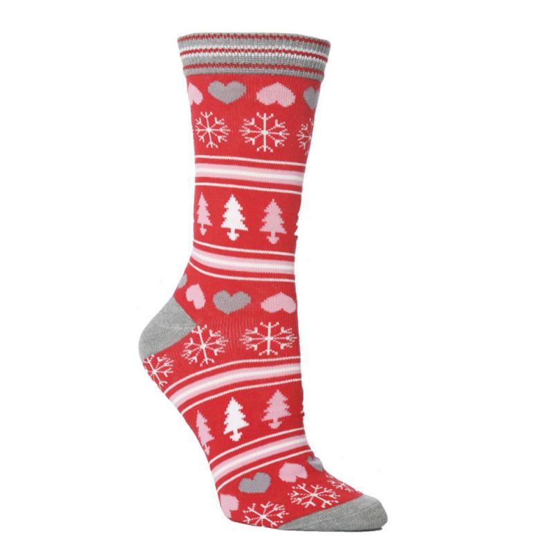 Ett par julstrumpor för herr och dam för uk storlek 4-8 julstrumpa santa snöflinga bells älgstrumpor
