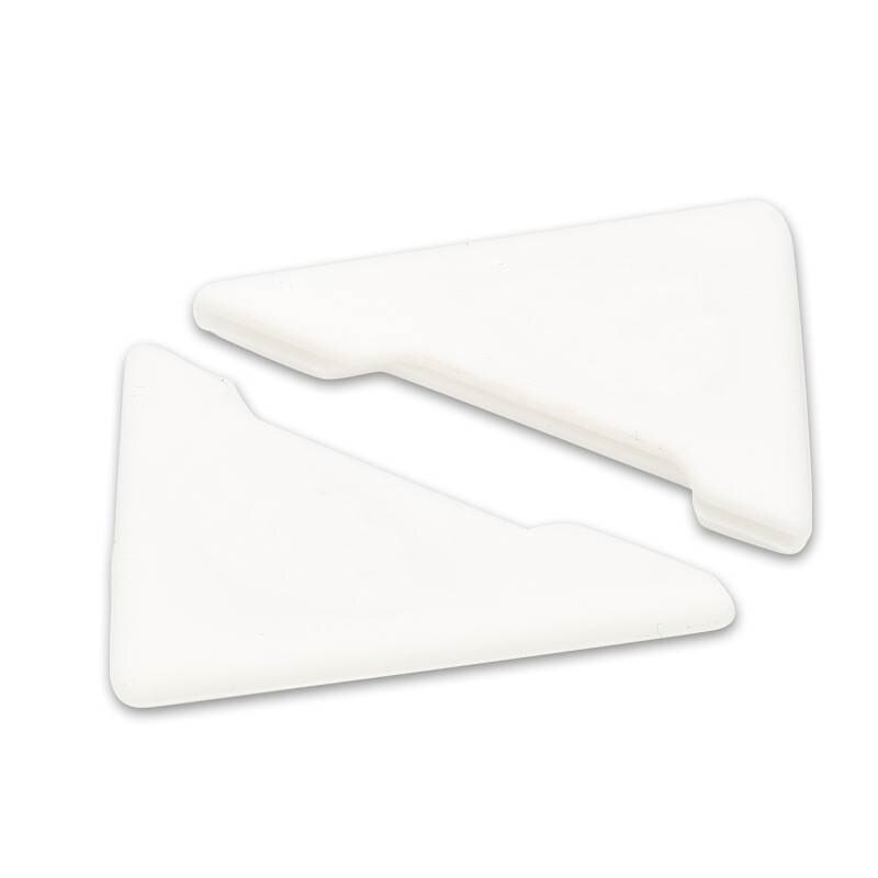 Protectores anticolisión para esquina de puerta de coche, cubierta triangular de puerta delantera de coche, pegatina de seguridad antióxido de silicona, 2 uds.: white 1Pair
