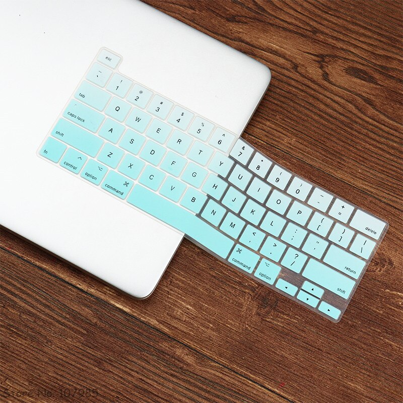 Funda protectora de silicona para teclado de MacBook, Protector de piel para MacBook Pro 16 A2141 / M1 Chip Pro 13 A2338 A2251 A2289: Gradient Skyblue