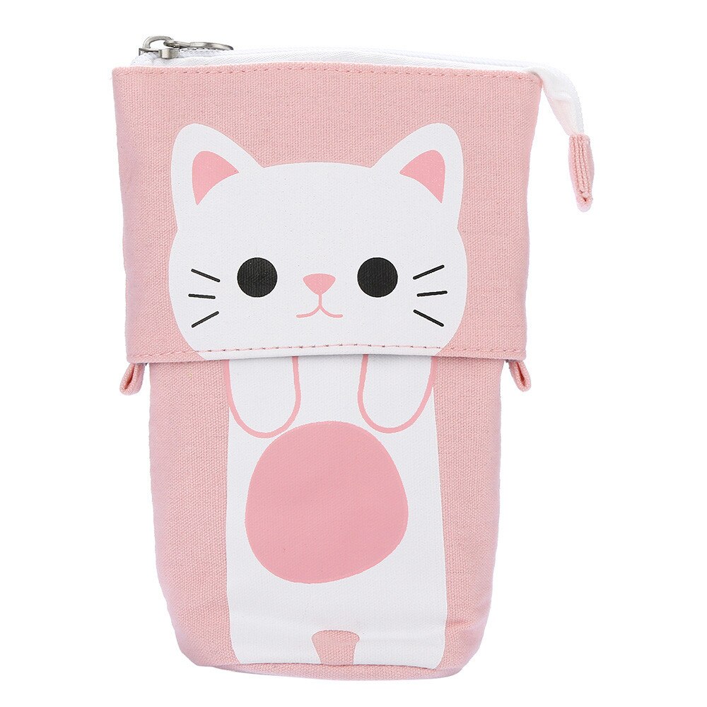 1pc butik penna fall låda tecknad söt katt teleskop penna väska brevpapper låda flickor skolan kontorsmaterial: C