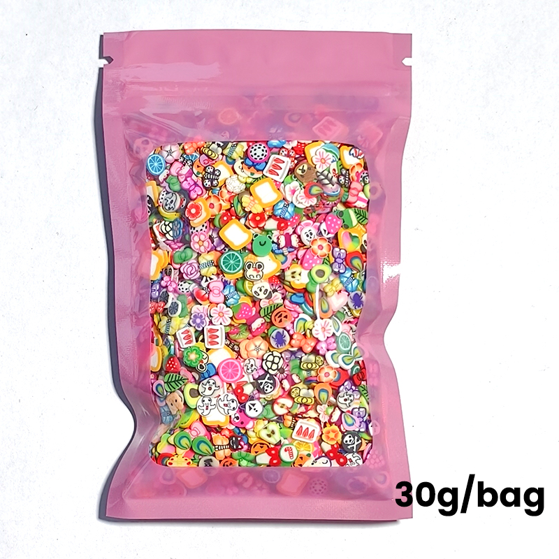 10 g/zak Fruit Plakjes Nail Art Decoraties Kerst Kerstman Bloemen 3D Polymeer Pailletten Klei Stickers DIY Nagels Accessoires