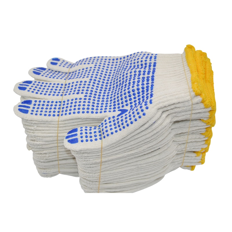 Arbeid 700 gram van plastic garen handschoenen punt lijm handschoen katoen antislip punt kraal handschoenen