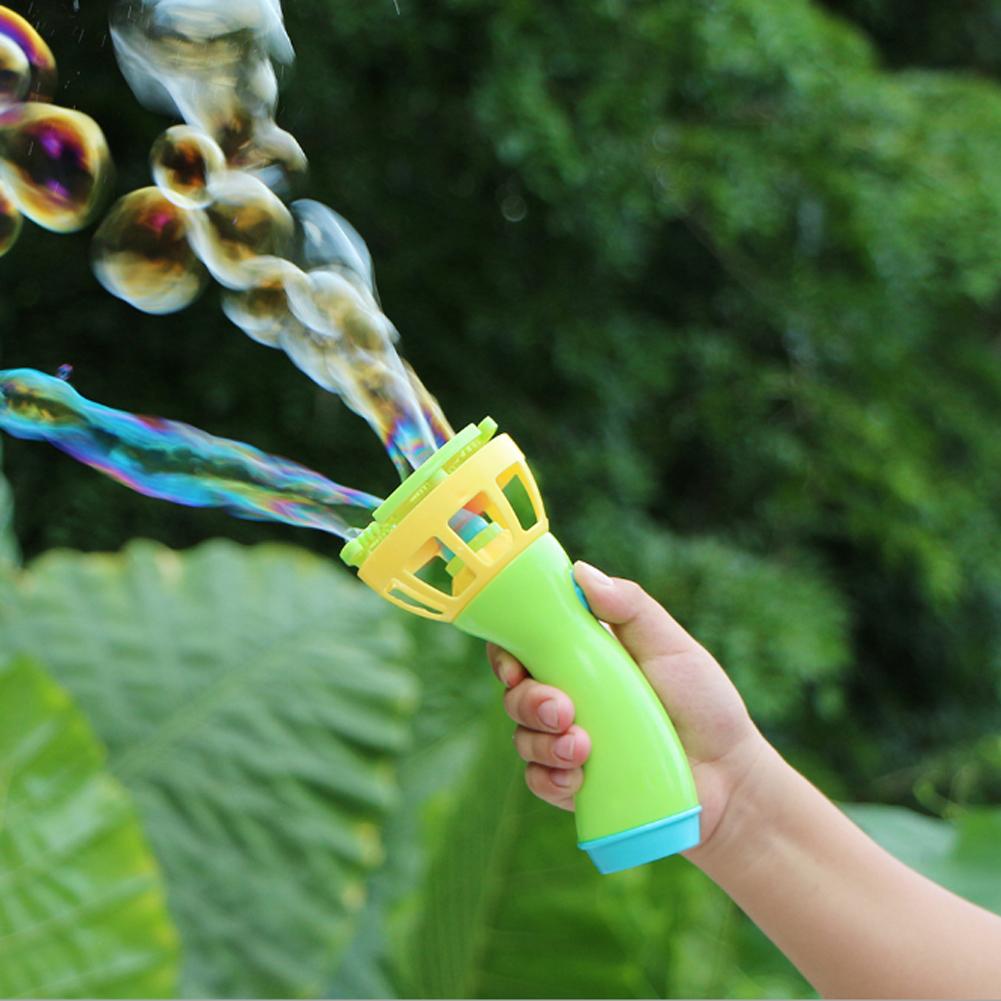 Bubble Blower Machine Speelgoed Kinderen Zeep Water Bubble Maker Gun Cartoon Waterpistool Zomer Grappige Mini Fan Voor Kids Kinderen handleiding Gun