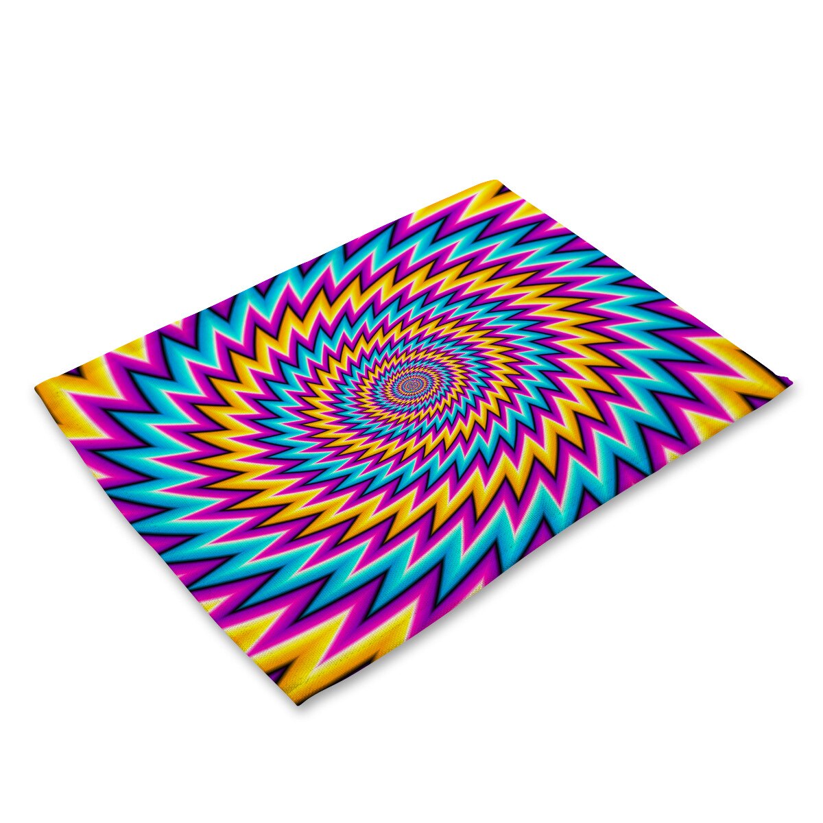 Psykedelisk bordmatte mandala dekkebrikker til spisebord rektangel lin kjøkken dekorasjon tilbehør bord dekkebrikker