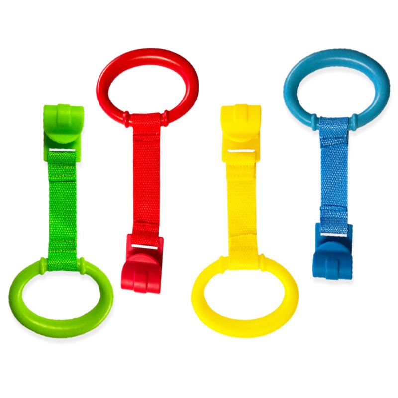 Baby Learning Standing Crib Hand Ring Portable Toddler Bed Hanging Pull Ring To