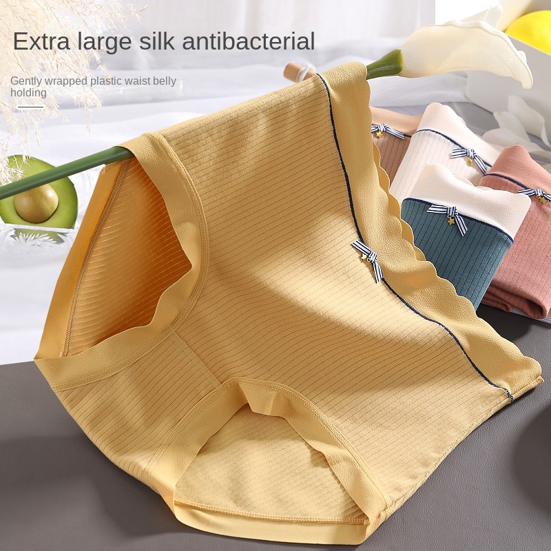 Bragas de algodón de Xl-XXXL, ropa interior de talla grande para mujer, calzoncillos sin costuras de cintura alta, bragas de encaje sexis, lencería femenina