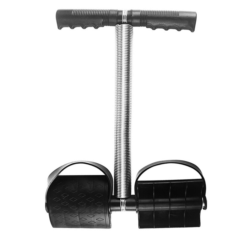 Elastic Sit Up Pull Rope Spring Tension Foot Pedal Abdomen Leg Exerciser Tummy Trimmer Equipment Stretching Slimming B2C: Black