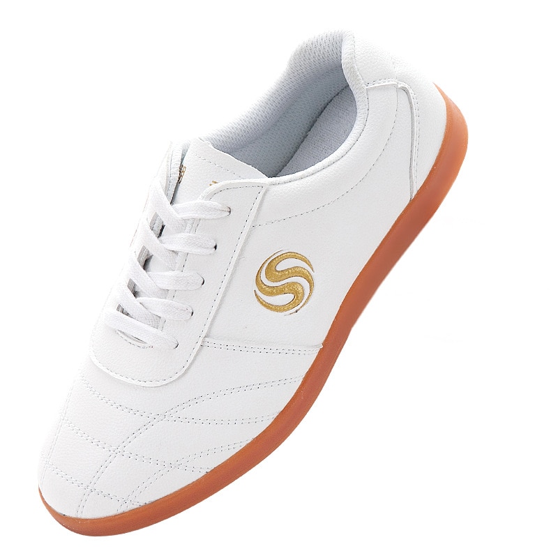 Andningsbara taekwondo skor karate kung fu brottning kampsport skor kvinna män vuxna och barn mjuka oxford sulor sneakers