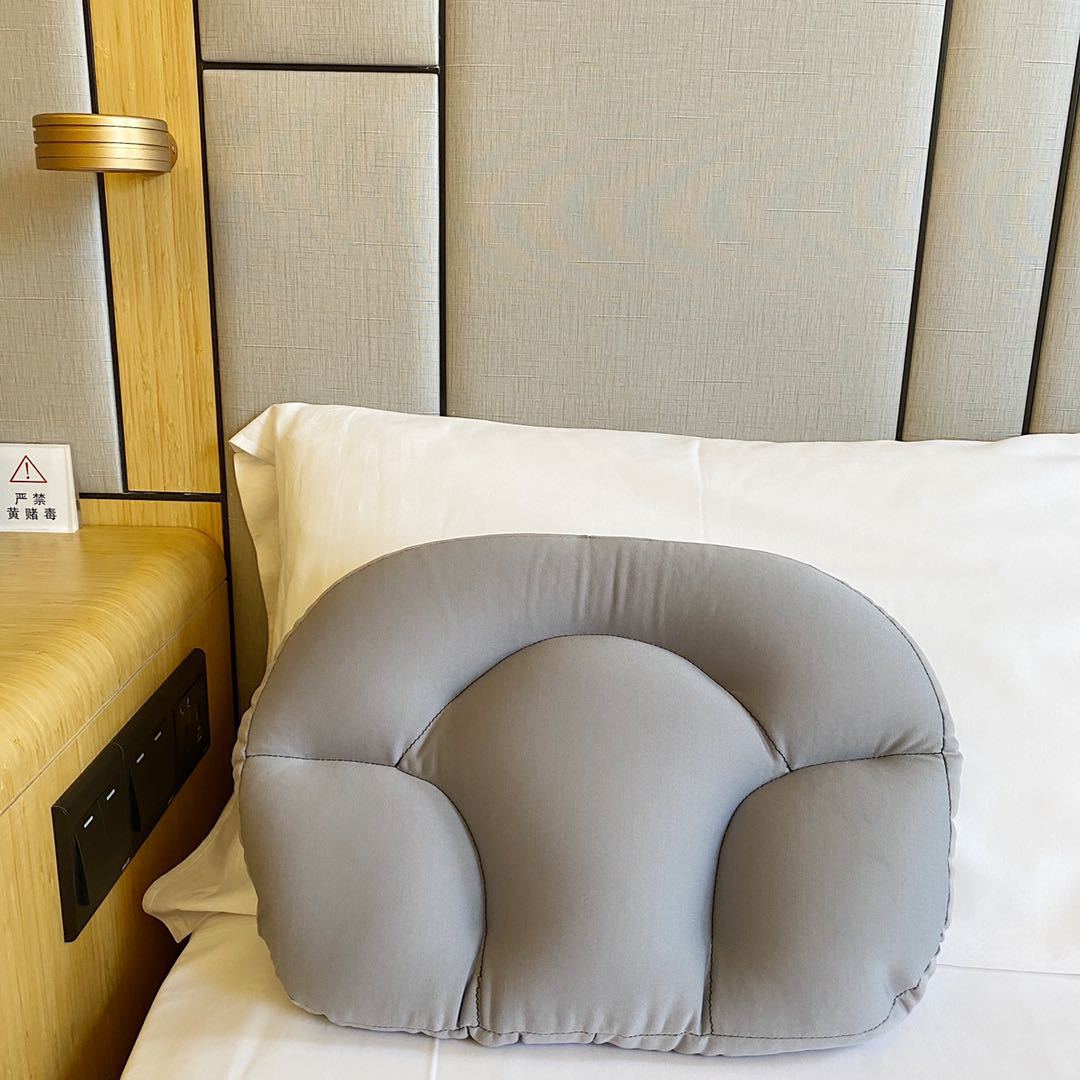 Sleeping Aid Pillow Concave Super Comfortable All-round Sleep Pillow Memory Foam Soft Clouds Ergonomic Pillow Help Deep Sleep: light gray 1PC