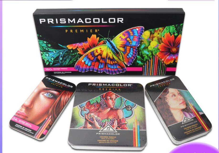 24 48 72 150 Color USA Sanford Prismacolor Premier Oil Color Pencils Soft Watercolor Pencil School Drawing Sketch Art Supplies