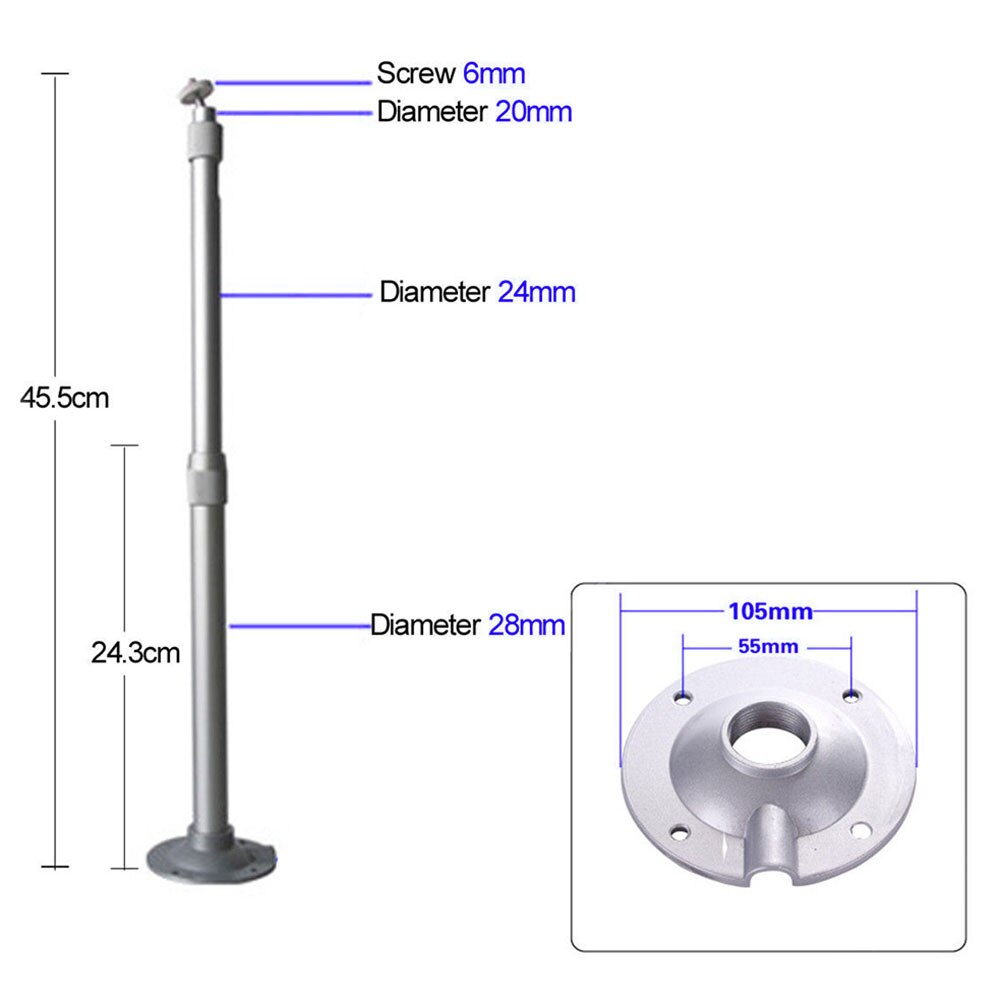 Universal 20-40cm projektor tak väggfäste aluminium fäste 15kg kapacitet qjy 99