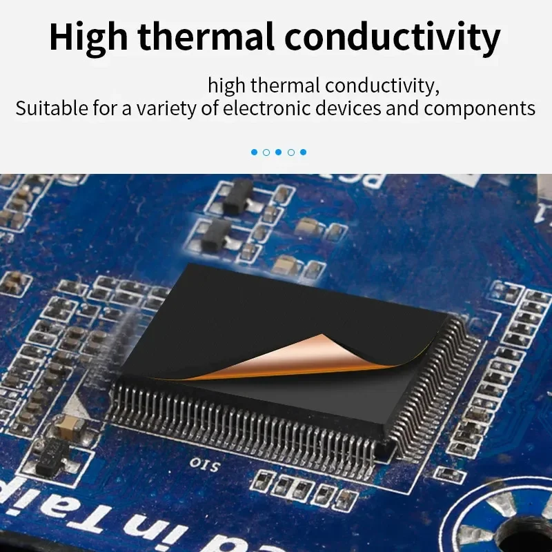 Naklejka termoprzewodząca do pasywnego radiatora, podkładka rozpraszająca ciepło, mata chłodząca do komputera, telefonu, GPU, CPU, 2 sztuki