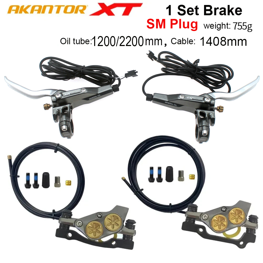 Bicicleta eléctrica plegable XT, freno de disco hidráulico de 4 pistones, frenos de presión de aceite, 950/1850mm, cuatro pistones ultraligeros