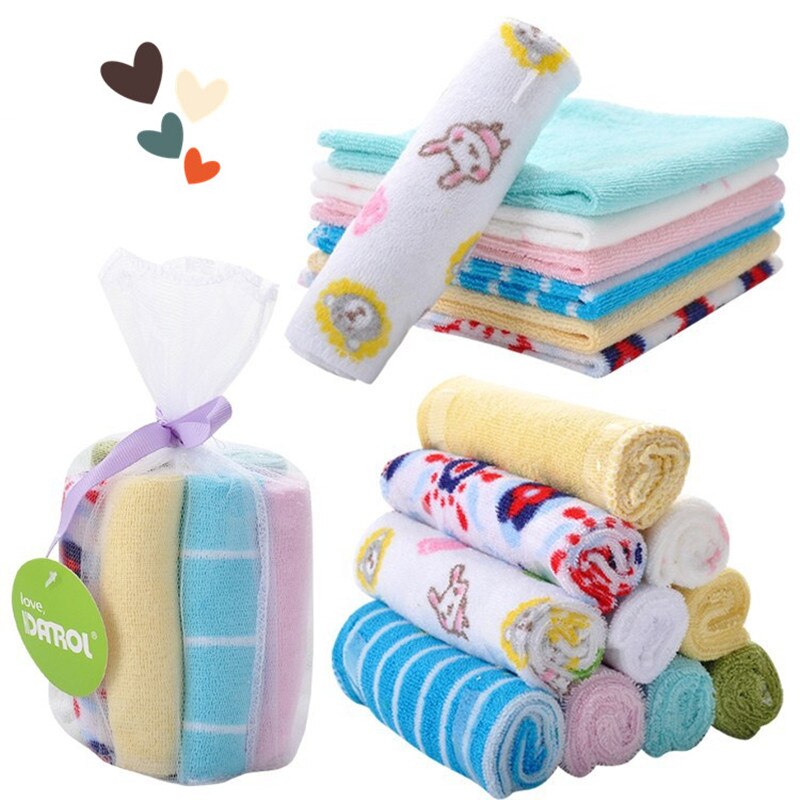 8 Stks/partij Babyvoeding Handdoek Kindje Katoenen Handdoek Baby Gezicht Reinigen Handdoek Baby Zakdoeken Hoofdband