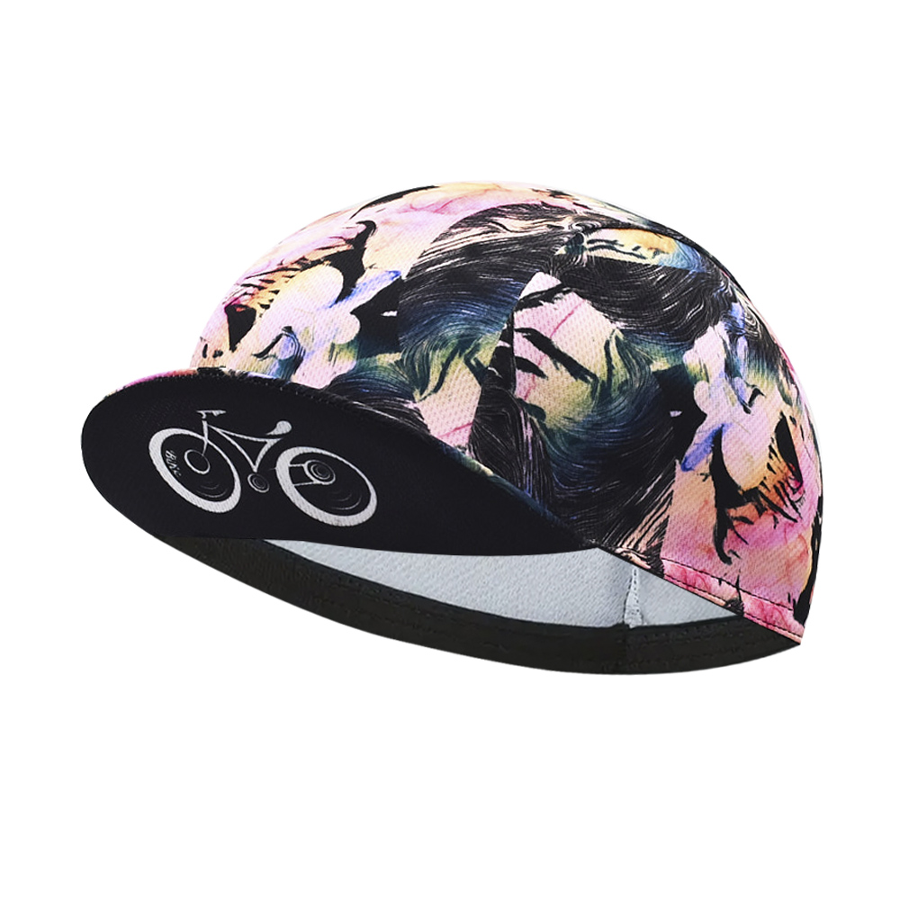 Retro Classic Print Fietspetten Zomer Herenfiets Buiten Ademend Snel Droog Rijhoeden: WHITE