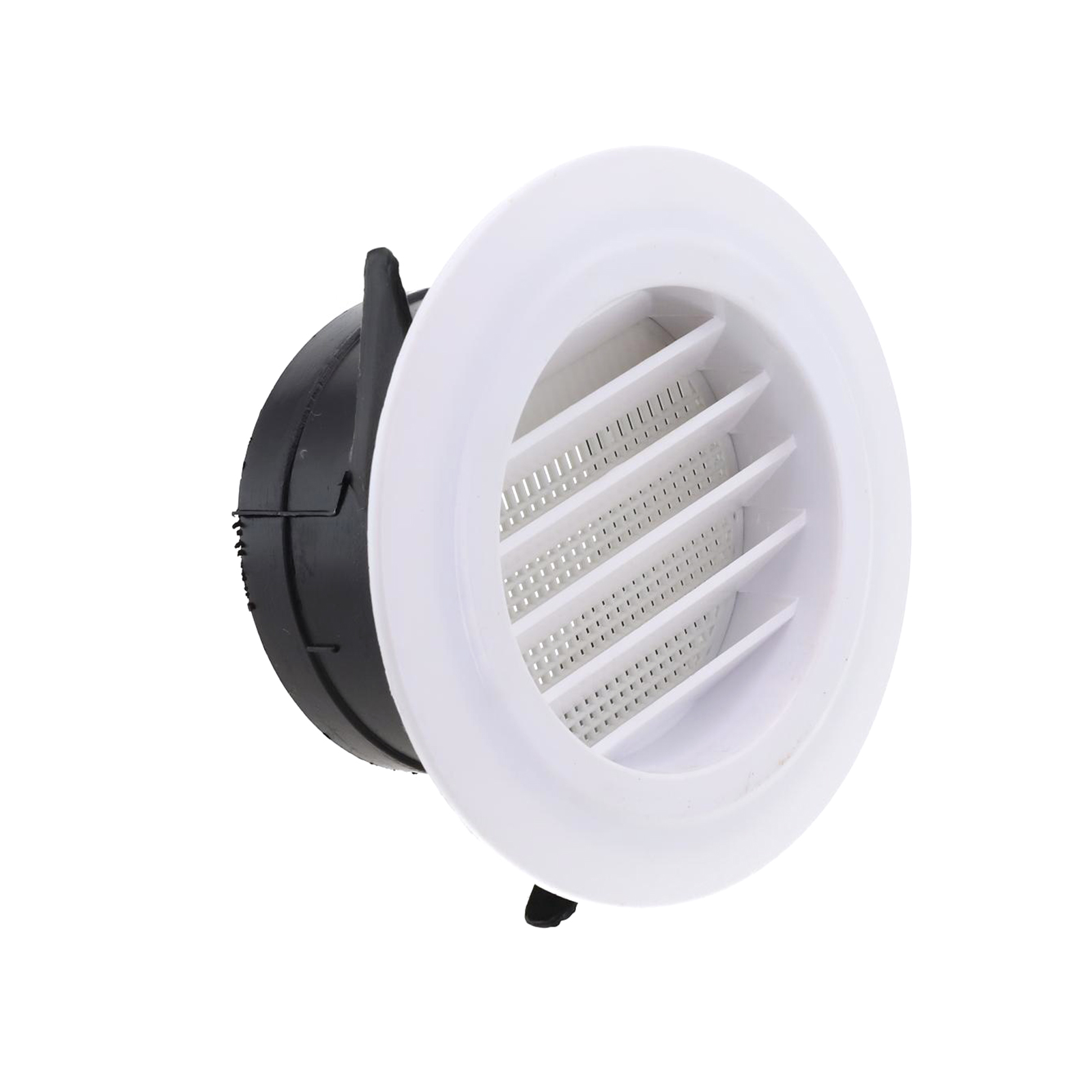 1pcs 75/100/125/150/200mm Duct Vents Round Louvered Vents Interior ABS Grille Ventilation Wall Vent Covers Adjustable: WHITE